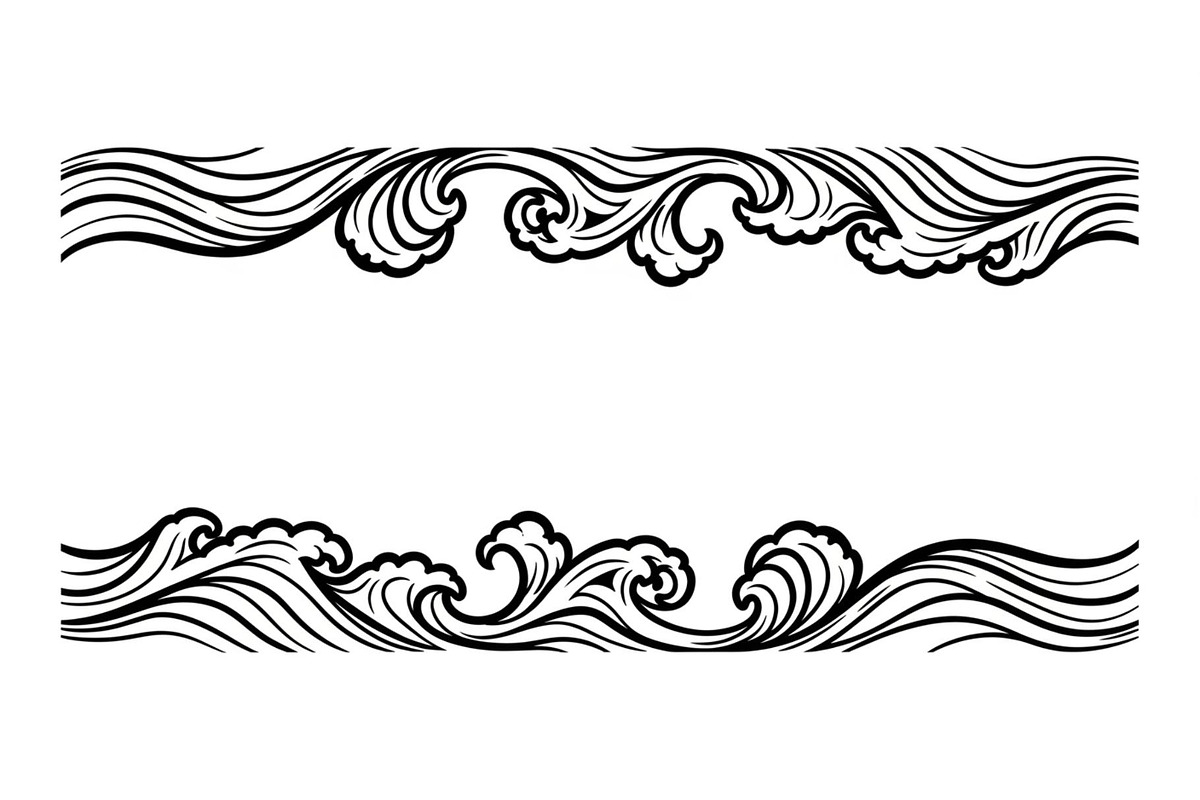 Vintage Wave Ornament Frame Bundle, an Illustration by Designer_Momina (Photo 50 of 51)