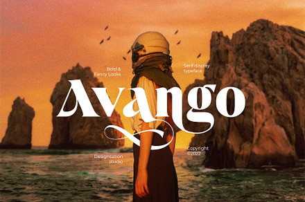 Avango Display Serif, a Serif Font by Designsation