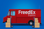 Mock-up Post Office Truck, a Product Mockup by rogeriomarcos (Thumbnail 4 of 8)