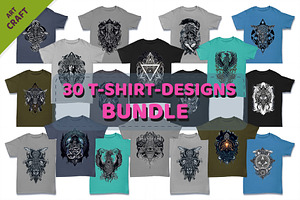Big Bundle T-Shirt-designs. Mystic, a Pattern Graphic by KENO Mascots