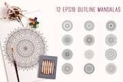 Mandala coloring book for adults., a Brochure Template by Kseniia Kuznetsova (Thumbnail 3 of 5)