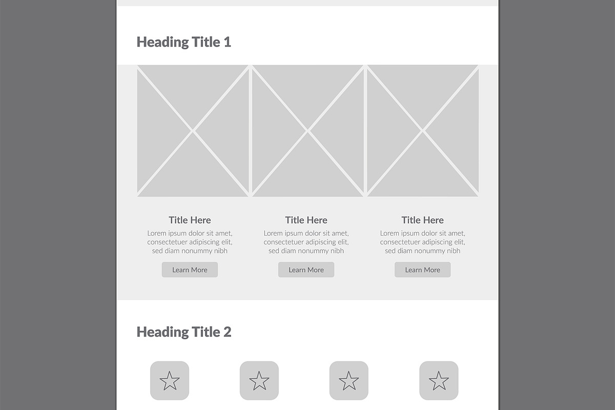 Wireframe For Healthcare Website, a Wireframe Template by MightyDesign (Photo 3 of 9)