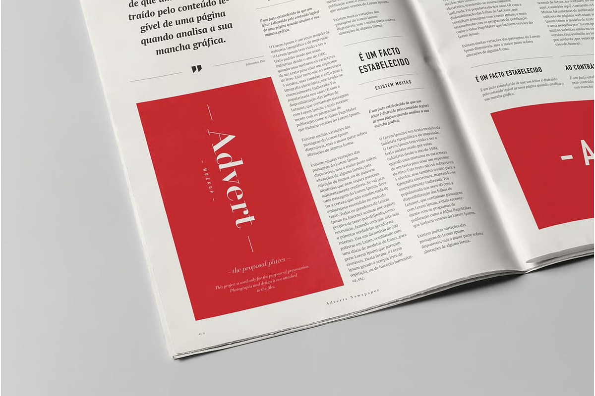 Newspaper Adverts Mock-up, an Advertising Mockup by zippypixelstudio (Photo 9 of 9)