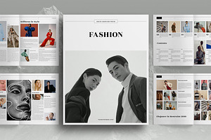 Grayscale Fashion Magazine Brochure