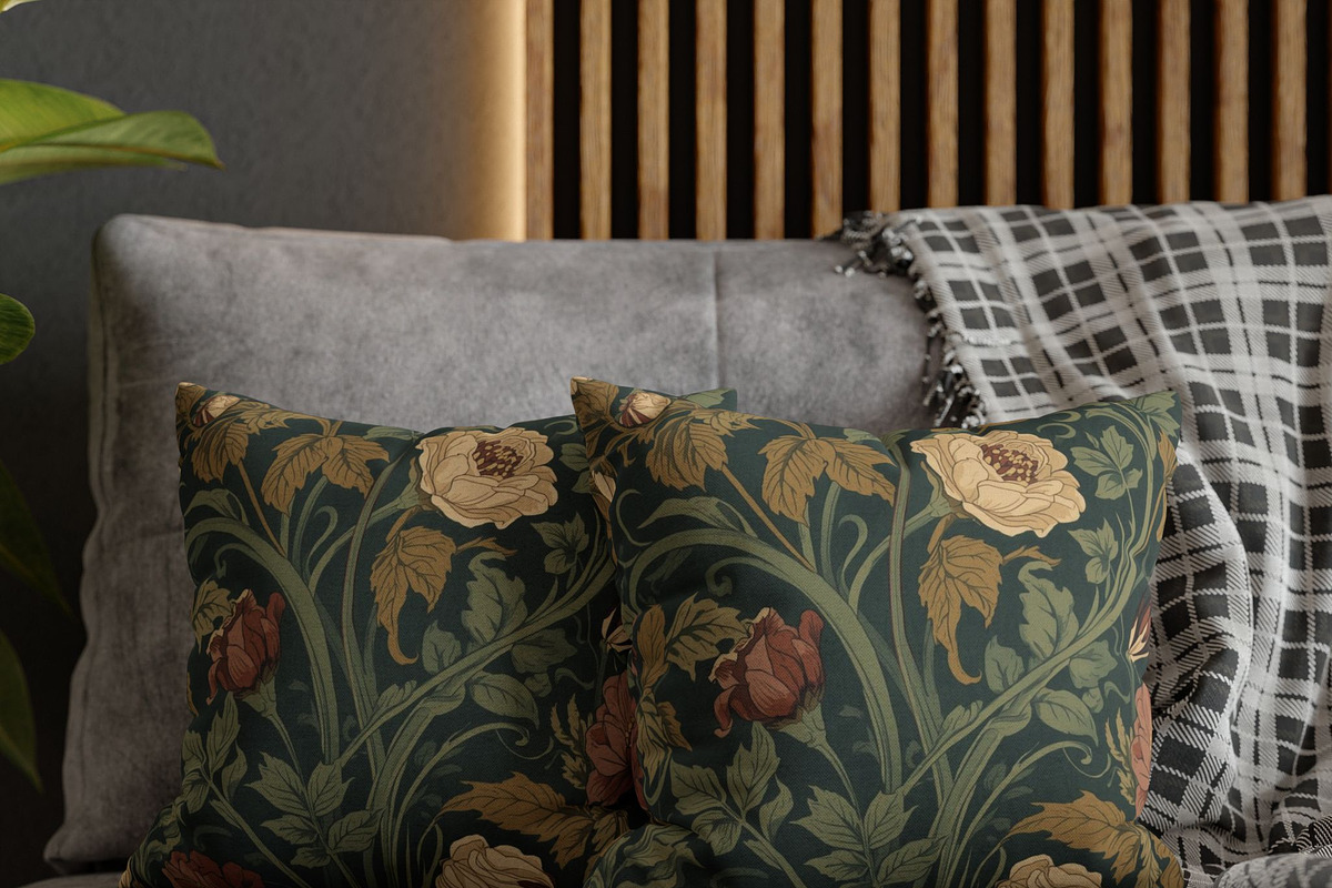 William Morris Inspired Floral Patte, a Pattern Graphic by elfy creative (Photo 1 of 3)