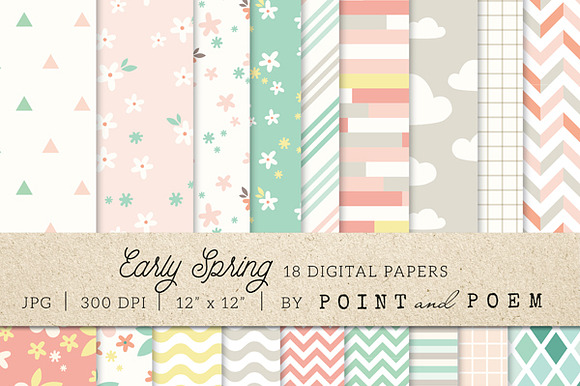 Spring Digital Paper Pack preview 6