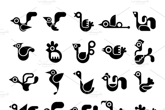 Bird Vector Icon Set