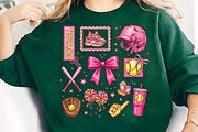 Floral Softball Bow Png, Game Day, an Illustration by CreationArt (Thumbnail 4 of 9)