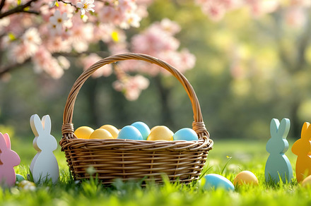 Colored or decorated Easter eggs, a Holiday Photo by Volff