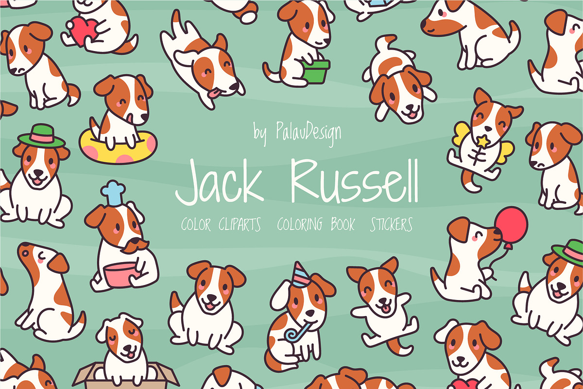 Jack Russell Bundle, an Animal Illustration by Palau (Photo 1 of 9)