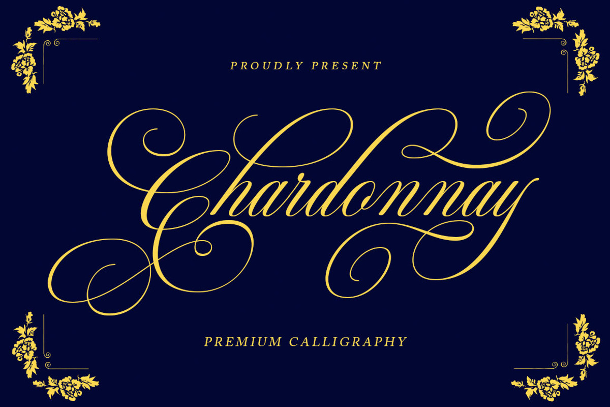 Chardonnay Script, a Script Font by Has_rizal (Photo 1 of 11)