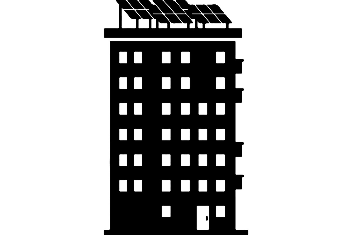 Solar Panel Building Silhouette, a Technology Illustration by balal (Photo 10 of 13)