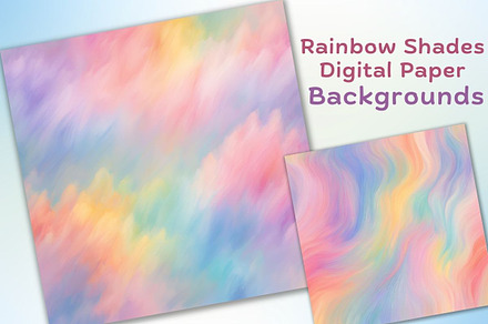 Rainbow Shades Digital Paper Texture