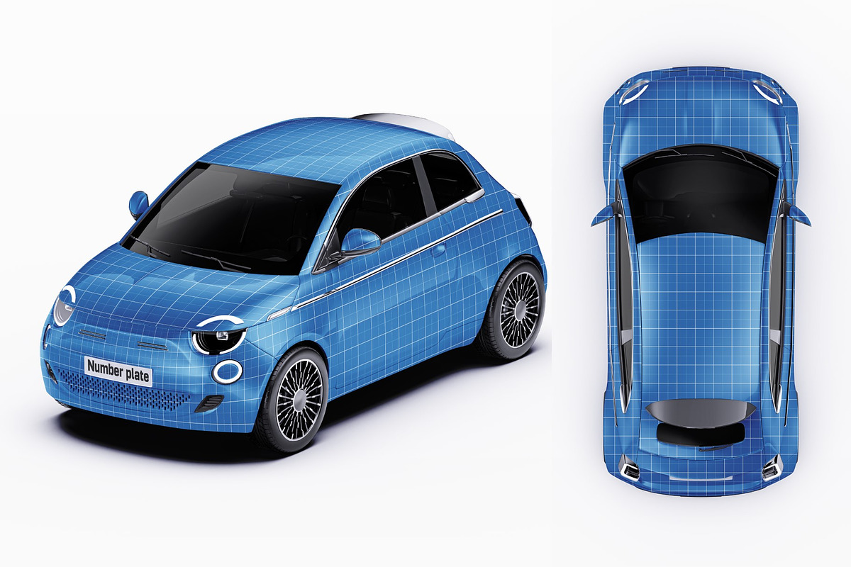 Premium Electric City Car Mockup Set, an Advertising Mockup by Halal Graphic Studio (Photo 13 of 16)