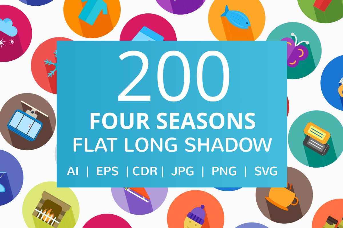 200 Four Seasons Flat Icons, an Icon by IconBunny | Creative Market