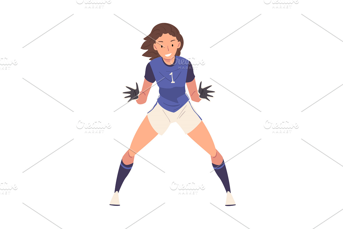 Girl Soccer Player, Young Woman in, a Sport Illustration by TopVectors