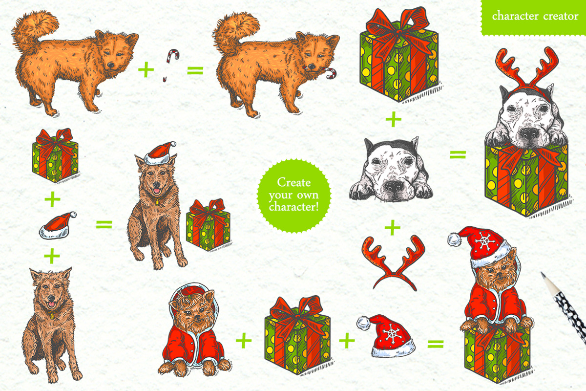 Vector collection Year Of The Dog, an Illustration by AnnieDove (Photo 3 of 6)