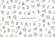 Hand drawn Christmas, vector doodles, a Seasonal Illustration by harmonia_green_art (Thumbnail 8 of 9)