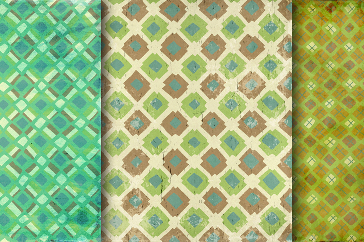 Green Brown Gingham Pattern preview 2