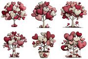 Quirky Valentine Day Tree Clipart, an Illustration by CraftArtStudio (Thumbnail 5 of 6)