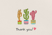 Cacti in flower pot home plants set, an Object Illustration by Neliakott ♥ (Thumbnail 8 of 8)