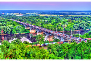Bridge across the Klyazma River in Vladimir, Russia, an Architecture Photo by Leonid Andronov