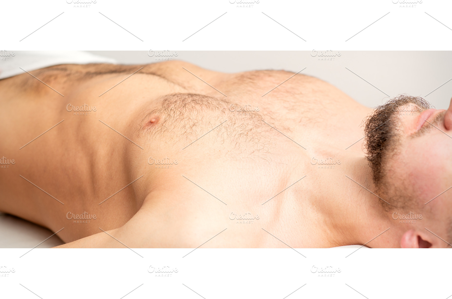 Hairy body, stomach, and chest of a, a Person Photo by okskukuruza
