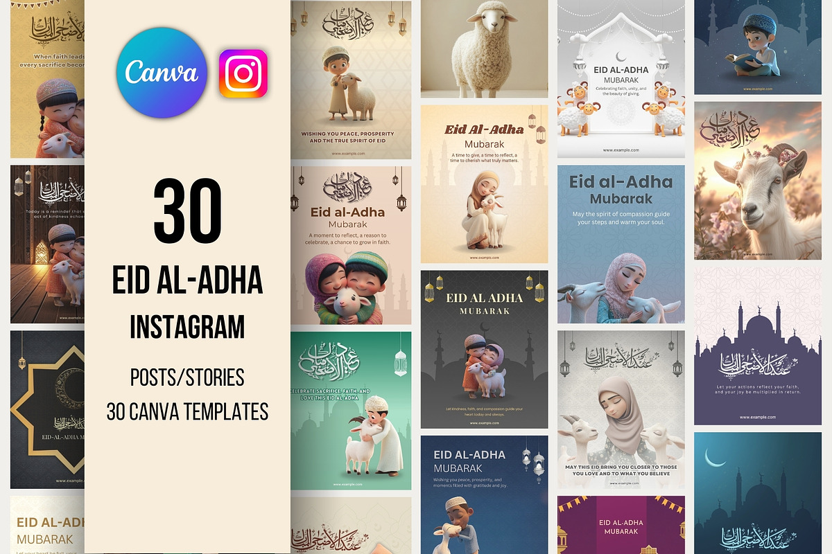 30 Insta Eid-Ul-Adha Posts & Stories, a Social Media Template by Allies Interactive (Photo 3 of 4)