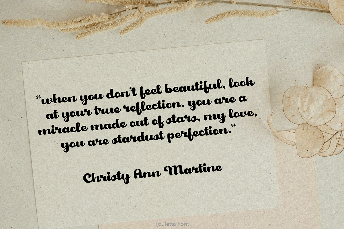 Touletta Retro Script, a Script Font by TypeClassHeroes (Photo 14 of 15)