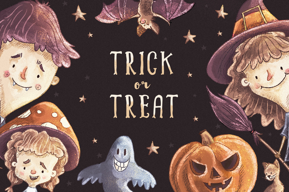 Kids Halloween Characters & Elements, a Decorative Illustration by Yeticrab (Photo 2 of 10)