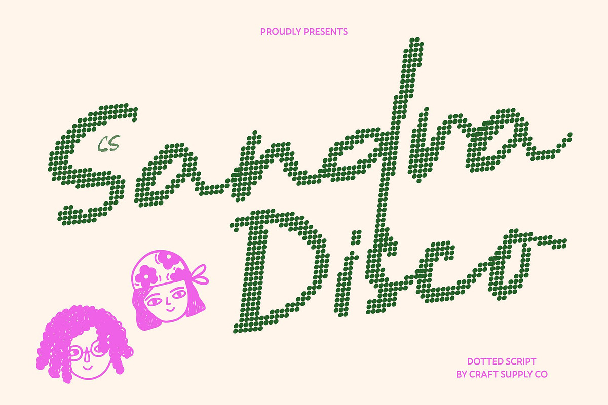 CS Sandra Disco, a Script Font by Craft Supply Co. (Photo 1 of 8)