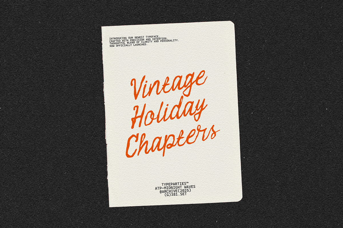Midnight Waves - Handwritten Font, a Script Font by Typeparties (Photo 4 of 10)