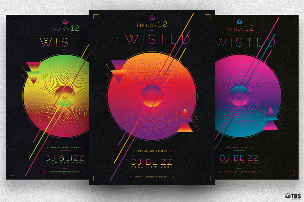 Twisted Session Flyer Template, a Flyer Template by ThatsDesignArt (Photo 1 of 12)