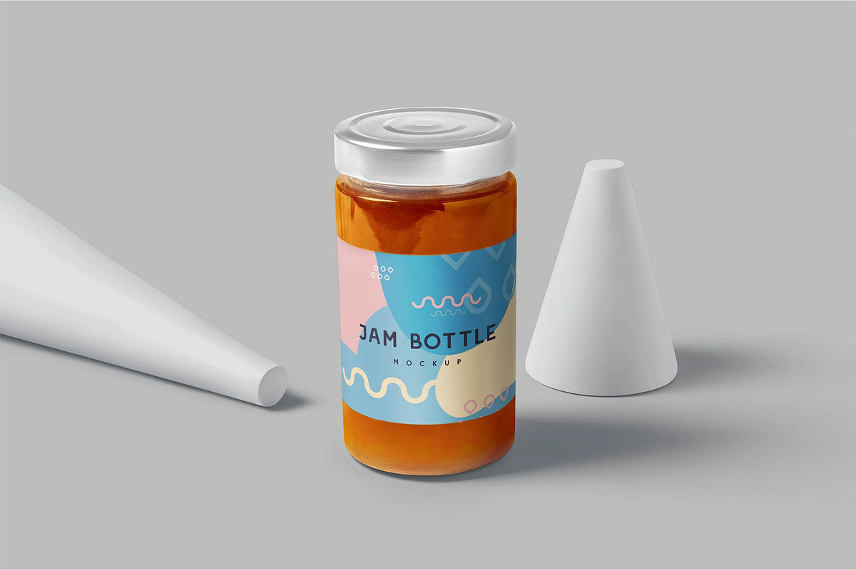 Glass Jam Bottle Mockups, a Product Mockup by megostudi0 (Photo 3 of 7)