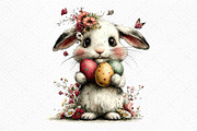 Whimsical Easter Bunny Clipart Png, an Illustration by Craft Nest (Thumbnail 9 of 11)