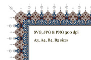 Luxurious persian border design SVG, a Templates & Theme by Artemieva Kateryna (Thumbnail 2 of 2)