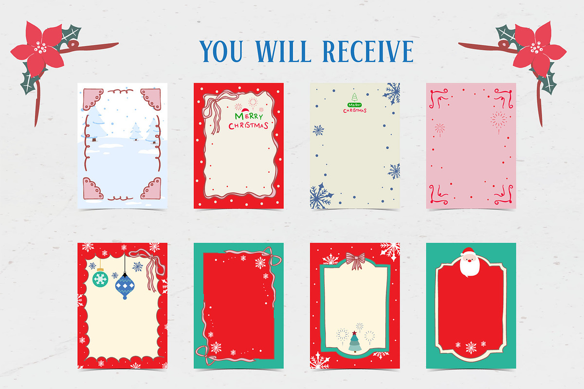 Merry christmas frame for kid design, a Decorative Illustration by Piixypeach (Photo 5 of 9)