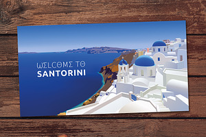 Santorini Landscape 3D panorama, a Templates & Theme by Azat1976
