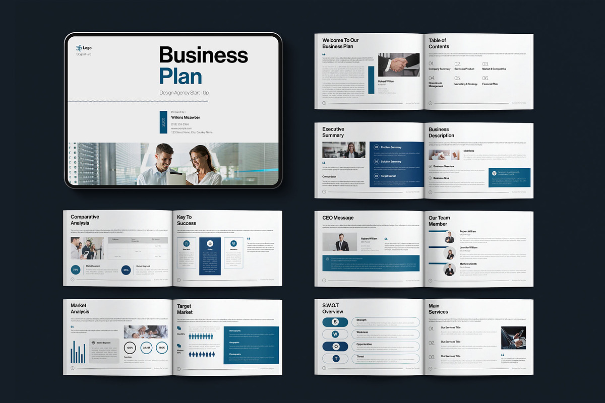 Digital Business Plan Landscape, a Brochure Template by E-Type (Photo 1 of 7)