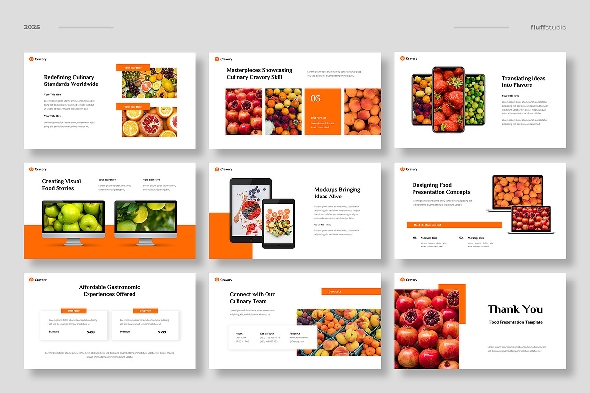 Food & Restaurant Keynote Template, a Presentation Template by fluffstudio (Photo 5 of 5)