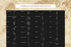 Procreate - Tattoo Basic Stencil Set