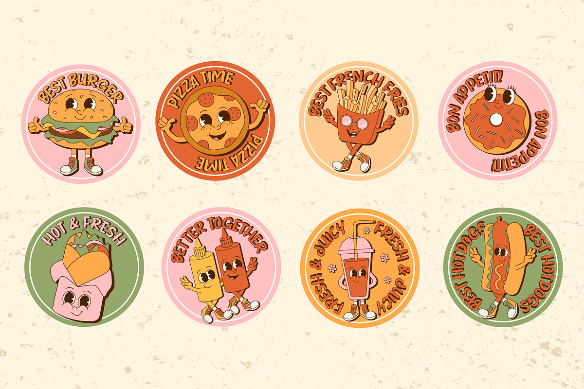 Groovy Fast Food Collection, a Food Illustration by Alla's Creations (Photo 7 of 15)