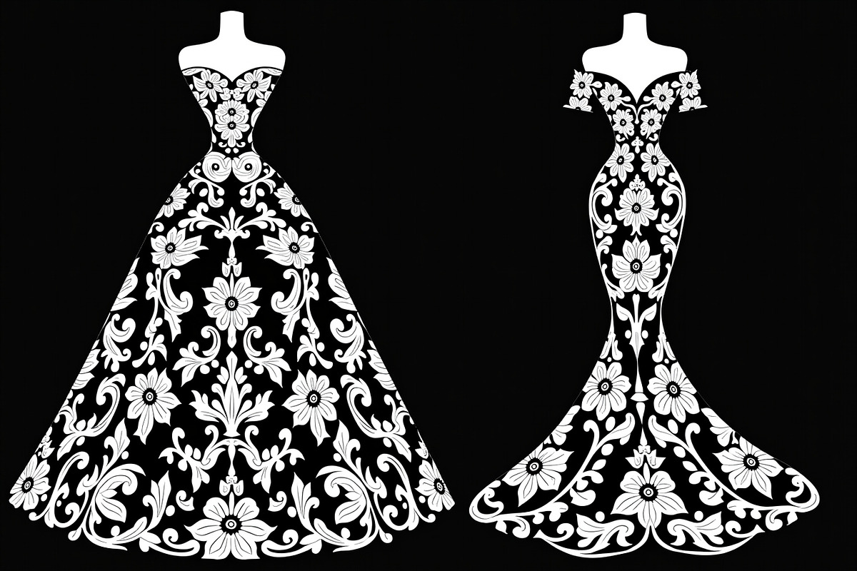 Wedding Dress Vector Pack, an Illustration by Gaye Art (Photo 21 of 21)