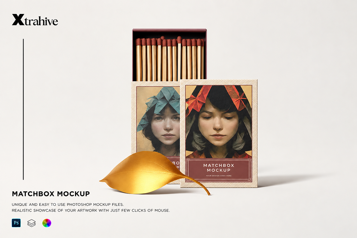 Matchbox Mockup, a Household Mockup by Xtrahive (Photo 1 of 5)