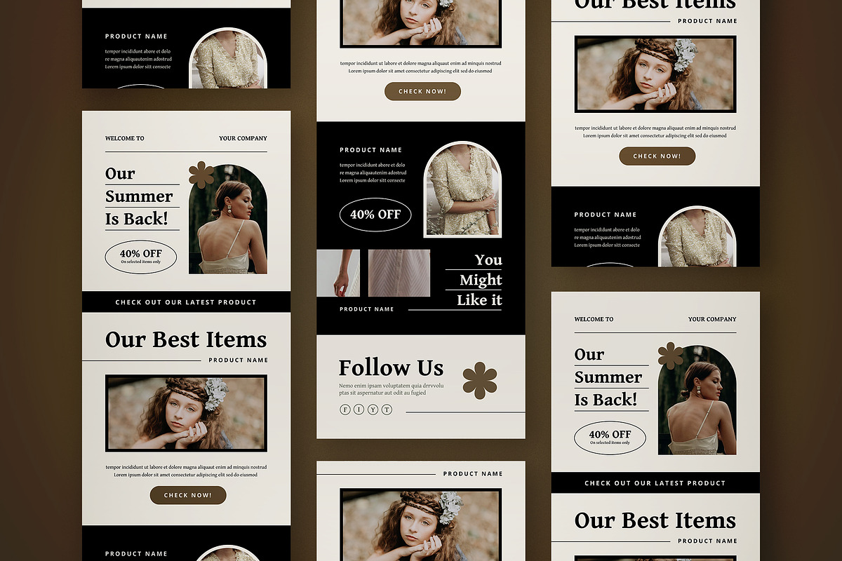 Email Newsletter Retro, an Email Template by graphicook (Photo 3 of 3)