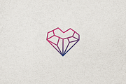 Geometric Love Diamond Logo, a Branding & Logo Template by Luxury Logos (Thumbnail 4 of 4)