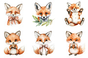 Cute Baby Foxes Clipart PNG, an Illustration by SinaCreation (Thumbnail 2 of 5)