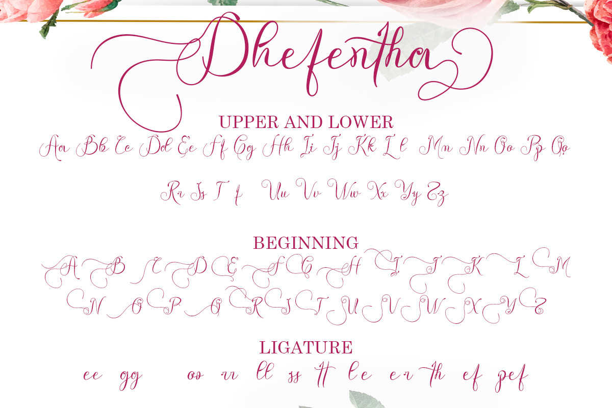 Dhefentha, a Script Font by Yoga Letter (Photo 8 of 9)