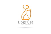 Dog and cat logo, animal logo, a Branding & Logo Template by Logocreative (Thumbnail 1 of 3)