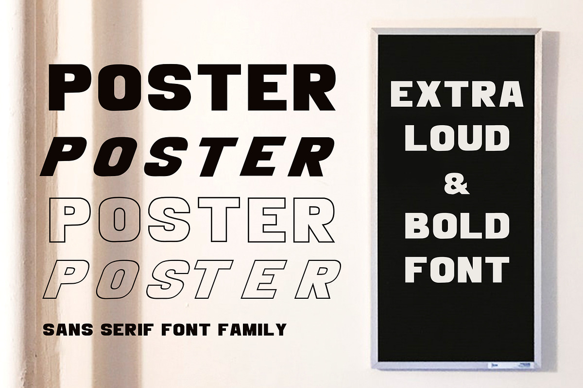 POSTER Sans Serif Font Family preview 2